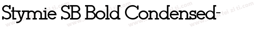 Stymie SB Bold Condensed字体转换